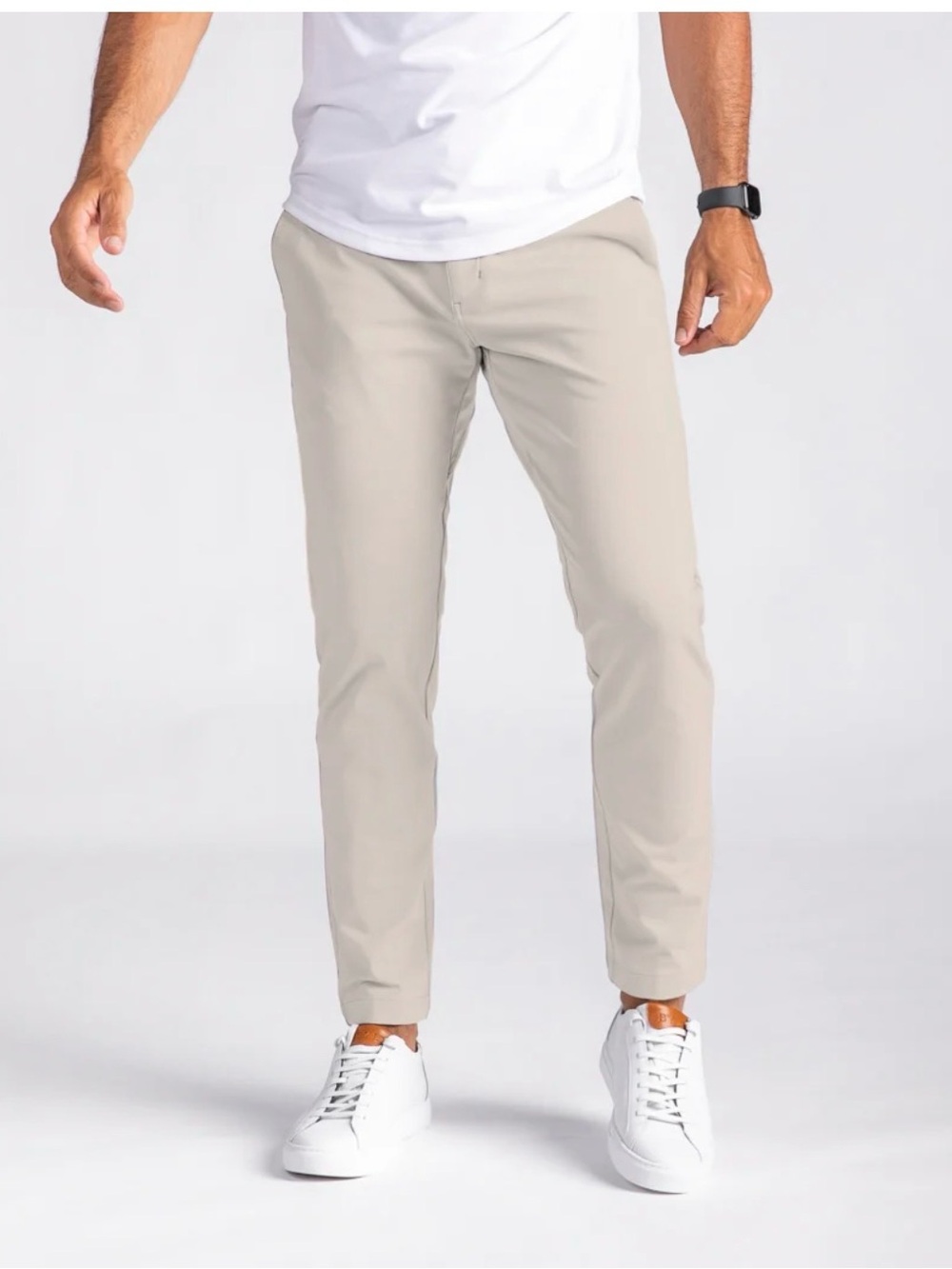 BYLT Premium Basics Mens Pants Size 30 x 30 Oat Tan Beige Stretch Chino Trousers